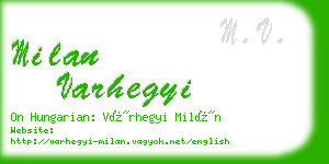 milan varhegyi business card